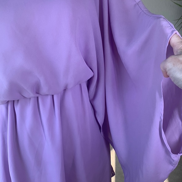 NWT The Impeccable Pig Caramela One shoulder lilac lavender dress sz Small. - Picture 5 of 7